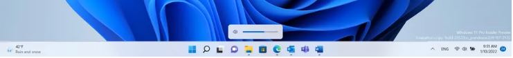 Thanh tác vụ và thanh báo âm lượng trên Windows 11 được cập nhật