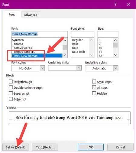 Sửa lỗi nhay font trong word 2016 hình 2