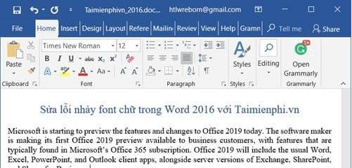 Cách sửa lỗi nhảy font trong word 2016 hình 4