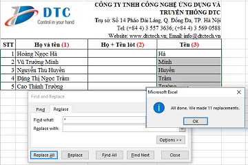 Cách tách họ tên trong excel dùng hàm và không dùng hàm