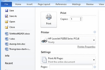 Cách in 2 mặt giấy trong Word 2003, 2007, 2010, 2013, 2016